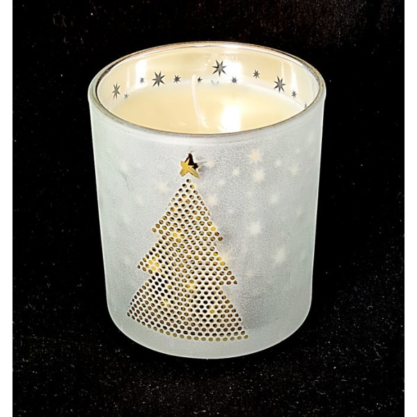Silver Christmas Tree Candle